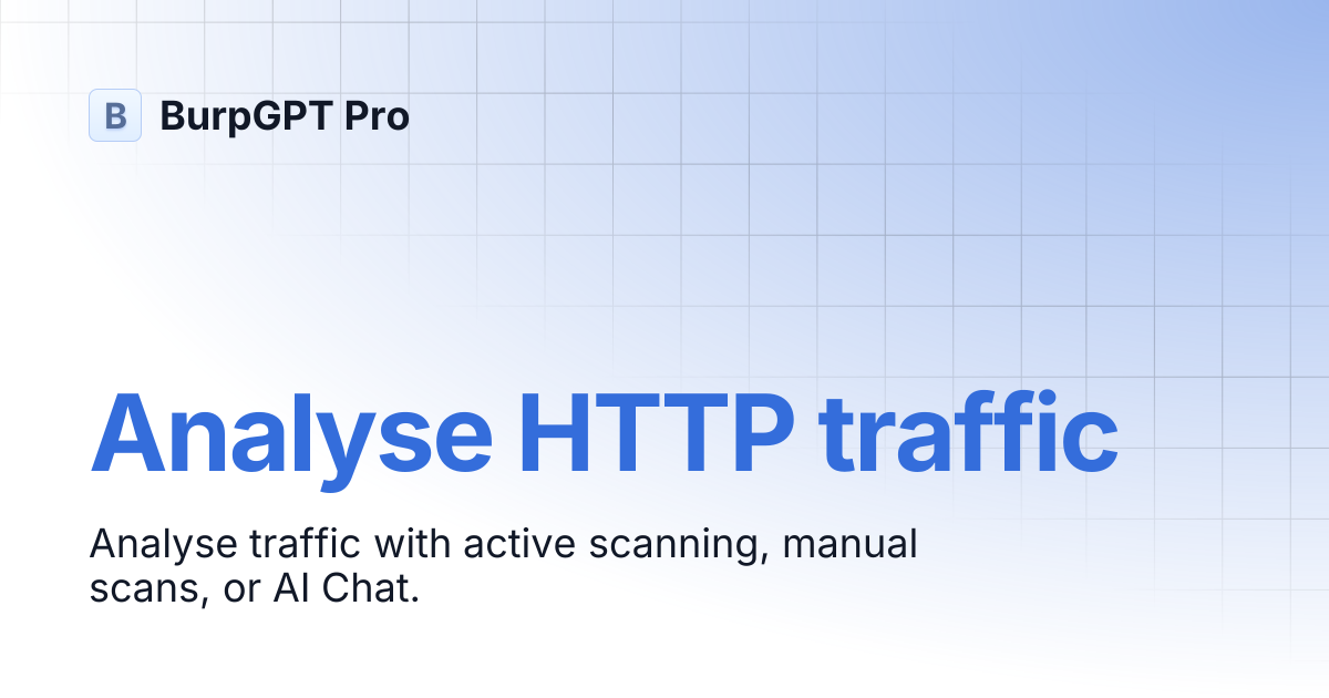 Analyse HTTP traffic | BurpGPT Pro